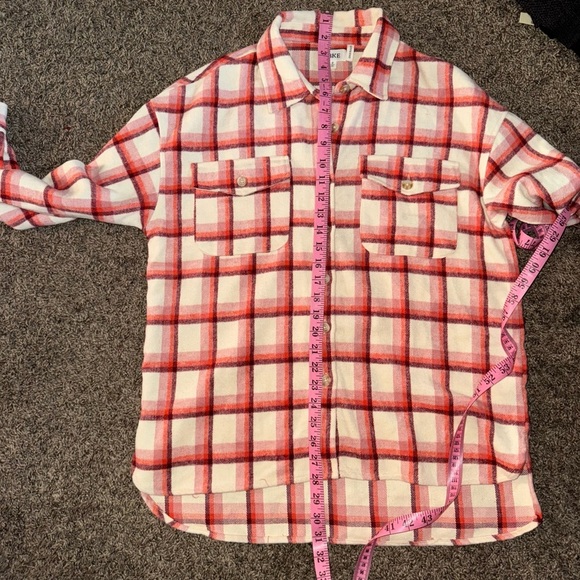 Buckle BKE Size Small Oversized Boyfriend Flannel Shirt Shaket - Picture 2 of 7